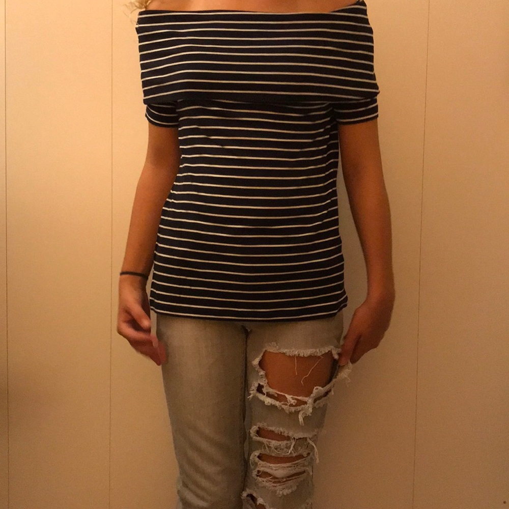 Ann Taylor Petite Bare Shoulder Blouse - SP